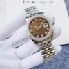 Relógio feminino rosa mecânico diamante relógios de natal automático luxo relógios rosa ouro tamanho 36mm vidro safira à prova dwaterproof água desig359p