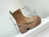 Die Reihe Gaia Schuhe Boots Designer Knöchel Ranger Stiefel Gummi Dicker Sohle Regenstiefel Frauen Leder wasserdichte Winterstiefel Größe 35-40