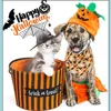 Andere hondenbenodigdheden 20 stuks Halloween Dog Bandanas Pumpkin Ghost Triangle Scarf Bibs Pet Plaid Kerchiefs voor kleine medium groot huisdier DHRWQ