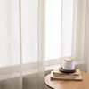 Curtain Cotton Linen Tulle Curtains For Living Room Sheer Window Bedroom Cafe Solid Color Decorative Custom Size