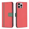 Casos de telefone da carteira para iPhone 14 13 12 11 Pro Max XR XS x 7 8 Plus Double Color Splicing Cross Cross Ploth Texture Flip Kickstand Case com slots de cart￣o