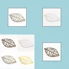 Autres 50pcs Pick Feuilles de couleur Filigrane Wraps Connecteurs Artisanat en métal Connecteur pour la fabrication de bijoux Accessoires de bricolage Charme Pendentif Dro Dhhwl