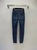 Jeans da donna Designer Milano Runway 2022 Autunno Inverno Moda Skinny Slim Brand Stesso stile Pantaloni di lusso 6GWP