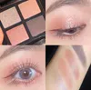 Märke 4 färger Eyeshadow Bitter Peach Makeup Eye Shadow With Brush Palette Body Heat Matte Shimmer Palettes Cosmetic