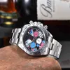 Relojes de negocios Reloj de pulsera Diseñador de lujo Hueco Tres ojos Seis agujas Reloj deportivo de ocio de moda personalizado