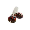 Smoking Colorful Wig Wag Pyrex Thick Glass 14mm 18mm Male Joint Replacement Bowls Herb Tobacco Oil Filter Glass WaterPipe Bong Hookah DownStem Holder DHL