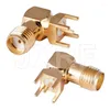 Lighting Accessories 10Pcs SMA Female Jack Male Plug Adapter Solder Edge PCB Straight Right Angle Mount RF Copper Connector Socket3953942