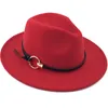 Boinas de lã simples mulheres outback fedora chapéu para inverno outono elegantlady disquete cloche wide brim jazz size 56-60cm