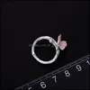 Кластерные кольца кластерные кольца Lotus Fun Real 925 Sier Sier Ring Натуральный оригинальный дизайнер Fine Jewelry милая бабочка на филиале Op Dhfqu