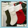 Kerstdecoraties breien wol kerstkous kerstboom ornament santa candy cadeaubas gebreide sokken prop feest hanger deco dhnkl