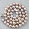 Chains >>> Natural Pink Purple7-8mm Akoya Freshwater Pearl Necklace 18"