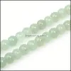 Crystal 8Mm 15/Strand 4/6/8/10Mm Natural Green Aventurine Stone Beads Loose Spacer For Jewelry Making Diy Bracelet Necklace Drop Del Dhv7E