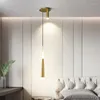 Pendant Lamps Style Bed Chandelier Bedroom Long Line Bar Window Creative Nordic Droplight Luxury TV Background Wall LED Ceiling Light