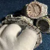 Наручные часы 2022 Новая версия VVS1 VIP ston Часы из розового золота Sier PASS TT Мужские бриллианты Высочайшее качество Автоматический механический механизм ETA Luxury Iced Out