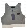 Womens Knit T Shirts Vests Letters Webbing Cropped Knitted Tank Tops INS Fashion Knitted Vest 4 Colors8153301