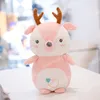 Poupées en peluche pingouin Lion cerf 35cm, jouets animaux mignons, oreiller en peluche doux, cadeaux d'anniversaire pour enfants filles