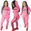 Luxurystripe Tracksuits 2 Set Piece Set Woman Tops Sweatshirt Long Pants Pockets Club Suits Overall Outfit