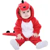 Kids Party Wear Rompers Newborn Baby Dinosaur Halloween Costume for Infant Toddler Pyjama Pajamas Cosplay Dress Up Green Red Pink Dark-Green Girls Boys Winter outfit