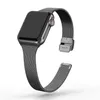 Lyxigt Milanese band För Apple Watch Ultra 49mm band 45mm 41mm 44mm 40mm 42mm 38mm Smarta tillbehör Silm Meatl armband iwatch Bands serie 8 7 6 SE 5 4 3