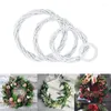 Kerstdecoraties 10/20/25/30 cm witte rattan ring kunstmatige bloemkrans kranscirkel slinger ambachtelijke bruiloftdecoratie voor thuis ornament