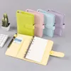 A6 Empty Notebook Binder notepads Loose Leaf Notebooks without Paper PU Faux Leather Cover File Folder Spiral Planners Scrapbook