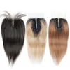 Hair pieces Straight T Lace Closure Natural Black Brown Honey Blonde Indian Remy Human Hair Middle Part 1020 inch Bobbi Collection 221031