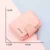 Wallets Women Wallet Black/blue/pink Short Female Purse Fashion Holder Wallet Case PU Leather Coin Purse 2022 Money Card Bag L221101