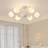 Kroonluchters modern 2022 voor de woonkamer versier wit groen slaapkamer dineren loft loft noordse tak plafond hangende lamp led
