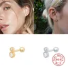 Stud -oorbellen Canner 1Pair Flower Butterfly 925 Sterling Silver voor vrouwen Piercing Earring Gold Color Oordings sieraden Pendientes