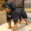 Jouets en peluche de chien mignon de Simulation de 25CM, belles poupées de chien Husky Rottweiler, jouet doux en peluche pour enfants garçons, cadeau de noël