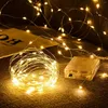 Strings 10m/5 m/2m batterij aangedreven LED Fairy Lights Copper Wire String Garland tuin slaapkamer feestje bruiloft decoratie