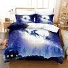 Beddengoed sets Kerstman Set Dekbedovertrek Holiday King Quilt Kerst Decoratieve Kinderkamer Hotelbed L221025