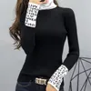 #3804 타이트 기본 스웨터 여성 얇은 긴 슬리브 여성 스웨터 및 풀오버 터틀넥 슬림 스웨터 숙녀 니트 패션 T200910