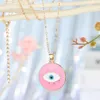 Enamel Evil Eyes Pendant Necklace For Womens Jewelry Big Turkish Eye Chains Choker Necklaces Party Gift