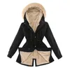 Women's Trench Coats Ladies Fur Lining Coat Womens Winter Warm Thick Long Jacket Hooded Overcoat For Women Down Chaquetas Mujer