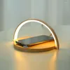 Table Lamps Qi Wireless Charger LED Lamp DC5V 10W USB Charging Desk Light Adjustment Bedside With Phone Holder