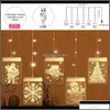 Christmas Decorations Festive Party Supplies Garden Drop Delivery 2021 Qifu Elk Snowman Curtain Light Decor For Otxnn