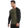 Herrpolos europeiska och amerikanska fitnesskl￤der Men High Spring Fast Dry T-shirt utomhustr￤ning som k￶r l￥ng￤rmad sportkl￤der