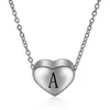 Collier ras du cou de luxe avec pendentif en forme de lettre et de cœur, en titane et en acier inoxydable, chaîne de pull de fête pour femmes, A-Z