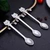 Stainless Steel Scoops Sturdy Humanized Streamline Design Coffee Tea Spoons With Long Handle Cat Spoon Popular 200pcs DAP512