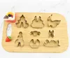 Pasthulppas 3D Gingerbread House Roestvrij staal Kerstscenario Cookie Cutters Set Biscuit Mold Fondant Cutter Baking Tool