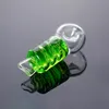 Colorful Freezable Pipes Coil Spring Liquid Filled Pyrex Thick Glass Smoking Tube Portable Dry Herb Tobacco Oil Rigs Filter Bong Hand Cigarette Holder DHL