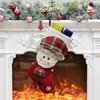 2022 Jul leksakspåse mix burlap bomulls julklappsäckar strumpor 3 stilar xmas träd dekoration strumpor
