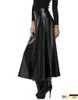 LuxuryWinter Pu Leather Gonne Donna Maxi Long Donna Vita alta Slim Autunno Vintage Pieghettato Nero Xl Xxl