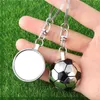 Keychains da Copa do Mundo Metal Football Keychain Pingente Decora￧￣o da cadeia -chave Chave de lembran￧a do Keyring RRA427