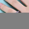 Rings de cluster Gem's Beauty 925 Sterling Silver Infinity for Women Anniversary Gift redondo leve Tanzanite Blue Simulant Diamond Diamond