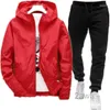 Men's Tracksuits Spring And Autumn Thin Windbreaker Hoodie Men's Casual Sportswear Zipper Jacket Fashion Suit