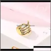 Ear Cuff Jewelry Drop Delivery 2021 Fashion Punk Style Skl Hand Spine Cuffs Gold Clip For Women No Piercing Earrings Ottrb