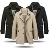 Hommes Trench manteaux 2022 printemps automne hommes affaires décontracté longue veste coupe-vent manteau mode pardessus grande taille