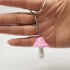 Lindos anillos de llave de champi￱ones de plantas para mujeres RESINA DE CAREATE 8 Color Keychain